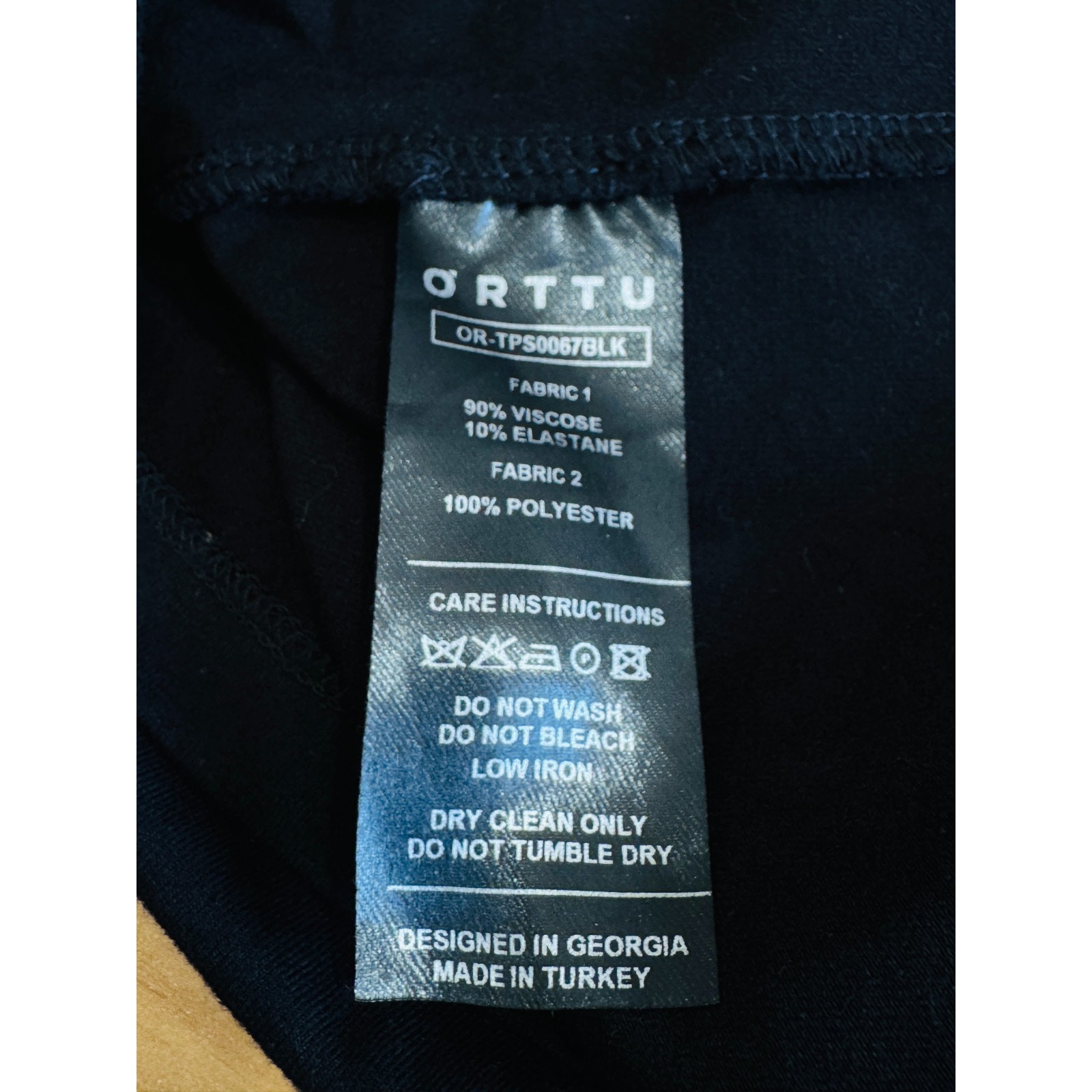 Orttu Star Neck Mens Black Mesh Detail Deep V Neck Long Sleeve Shirt Sz S — image 6 of 6